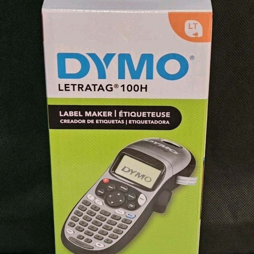 DYMO Portable Printer Handheld Label Maker Black Silver Letratag 100H NEW